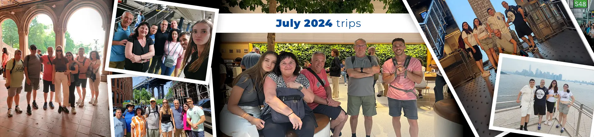 Trips to New York in July 2024 with flight, hotel and guide